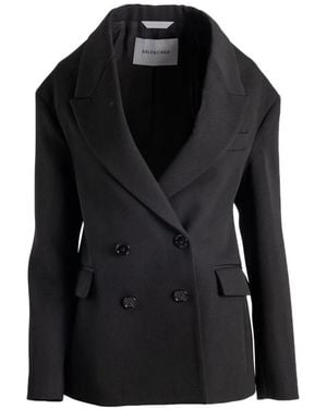 Balenciaga Double-Breasted Blazer - Black