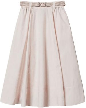 Twinset Belted Midi Skirt - Pink