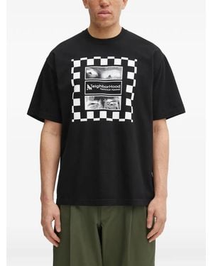Neighborhood Graphic-Print T-Shirt - Black