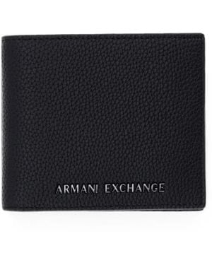 ARMANI EXCHANGE Strukturiertes Portemonnaie Mit Logo - Schwarz