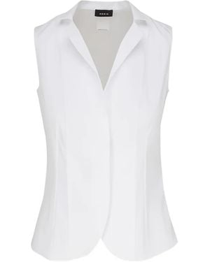 Akris Blouse À Design Sans Manches - Blanc