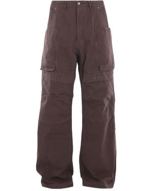Rick Owens Vaqueros con múltiples bolsillos - Marrón