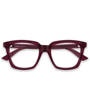 McQueen Occhiali Squadrati - Marrone