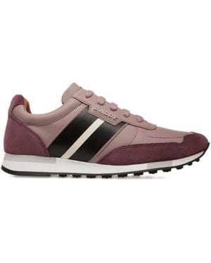 Bally Leather Stripe Trainers - Brown