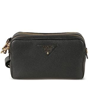 Prada Borsa A Spalla Media Con Logo - Nero