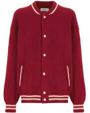 Laneus Knitted Bomber - Red