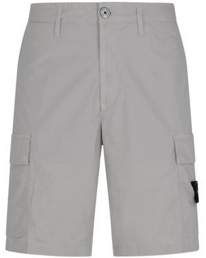 Stone Island Cargo-Pocket Shorts - Grey