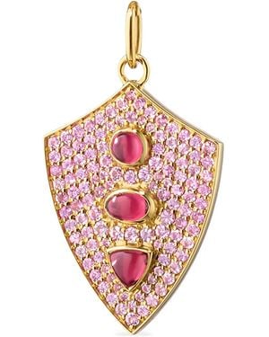 Monica Rich Kosann 18K Fearless Sapphire And Rhodolite Pendant - Pink