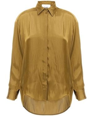 Nude Satin Shirt - Green
