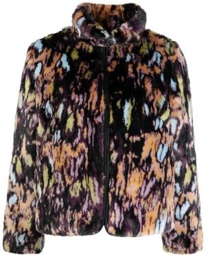 Paul Smith アブストラクトパターン ジャケット - ブラック