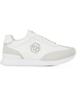 Philipp Plein Runner Hexagon Patch Sneakers - White