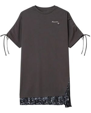 Musium Div. Robe Plissée À Détail Noué - Grey