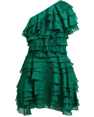 Aje. Rosaline Ruffled Mini Dress - Green
