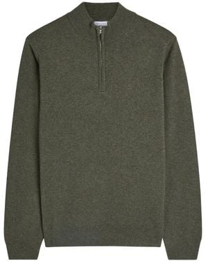 Sunspel Cardigan Mit Reißverschluss - Grün