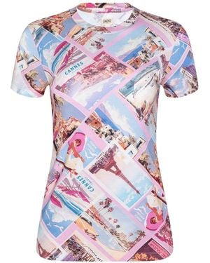 L'Agence Postcard-Print T-Shirt - White