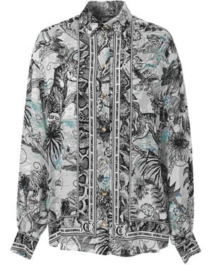 Just Cavalli Floral-Print Shirt - Gray