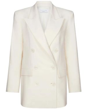 Violante Nessi Sugar Double-Breasted Blazer - White