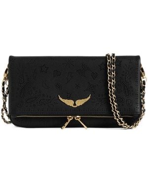Zadig & Voltaire Rock Perfo Shoulder Bag - Black