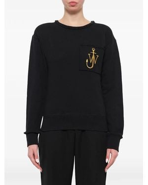 JW Anderson Logo-Detail Cotton Jumper - Black