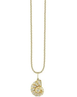 Sydney Evan Nautilus Diamond Necklace - Metallic