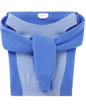 McQueen Off-Shoulder Jumper - Blue