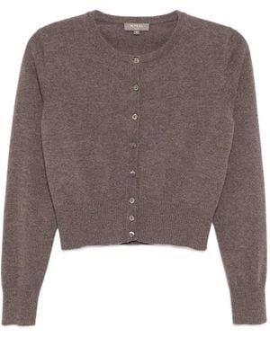 N.Peal Cashmere Cardigan Ivy - Marrone