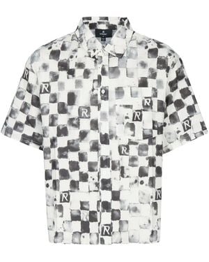 Represent Pool Side Checkerboard-Print Shirt - White