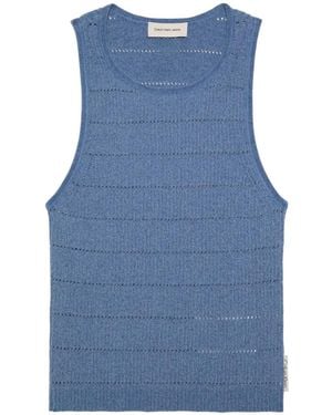 Calvin Klein Openwork-Construction Top - Blue