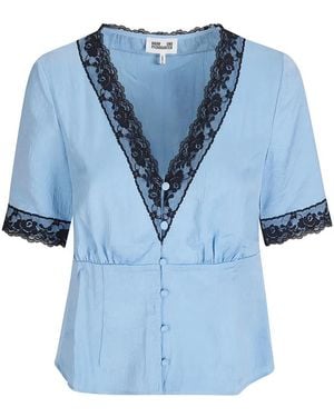 Baum und Pferdgarten Melonie V-Neck Top - Blue