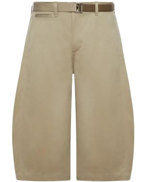 Sacai Wide-Leg Shorts - White