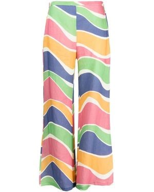 Cala De La Cruz Pantalon Grace En Lin - Gris