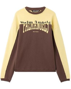 Palm Angels Vintage Logo Crewneck Sweatshirt - Brown