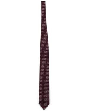 ZEGNA Brera Geometric-Print Tie - Red