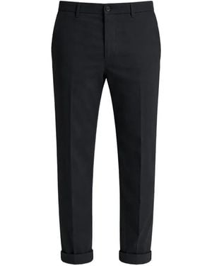 Peserico Pantalon Évasé À Plis Marqués - Black