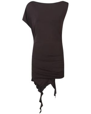 Pinko Ruffled Mini Dress - Black