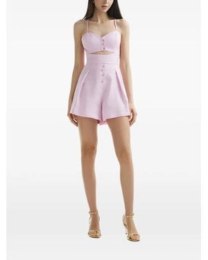 Mia Peculiar Short À Détail Ondulé - Pink