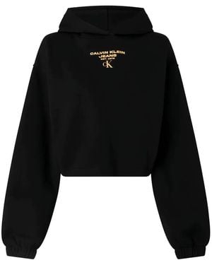 Calvin Klein Hoodie Mit Logo-Print - Schwarz