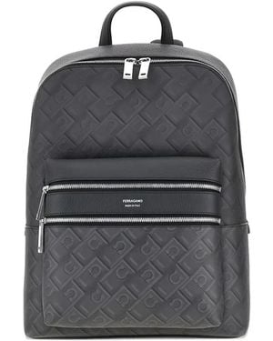 Ferragamo Gancini Monogram Backpack - Blue