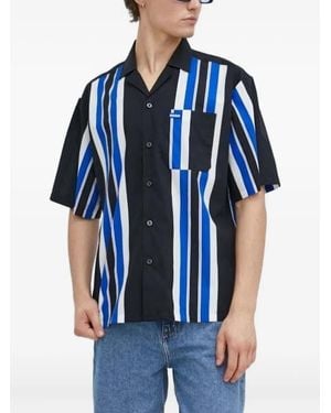 HUGO Striped Short-Sleeve Shirt - Blue