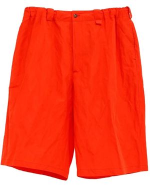 Willy Chavarria Toluca Elasticated-Waistband Shorts - Red