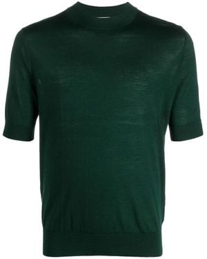 Ballantyne Fine-Knit Wool T-Shirt - Green