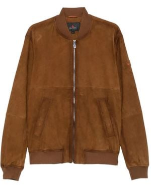 Peuterey Jodie Suede Bomber Jacket - Brown