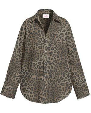 MC2 Saint Barth Cristal Leopard-Print Shirt - Grey