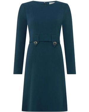 Jane Klassisches Trilby Kleid - Blau