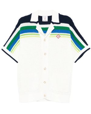 CASABLANCA Shirt Ss Cotton - Blue