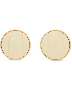 Chloé Pendientes Redondos Con Incrustaciones De Piel - Neutro