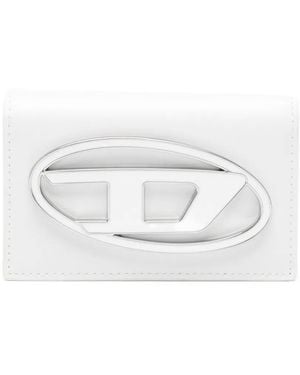 DIESEL Oval-Plaque Wallet - White