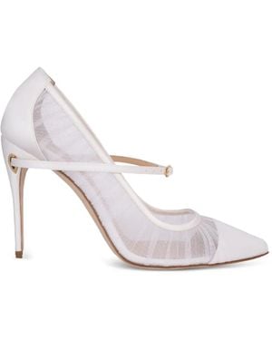 Jennifer Chamandi Lorenzo Pumps Met Afneembaar Bandje - Wit