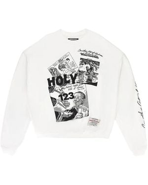 RRR123 Graphic-Print Sweatshirt - White