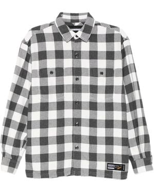 Neighborhood Garment Dyed Check Shirt - White
